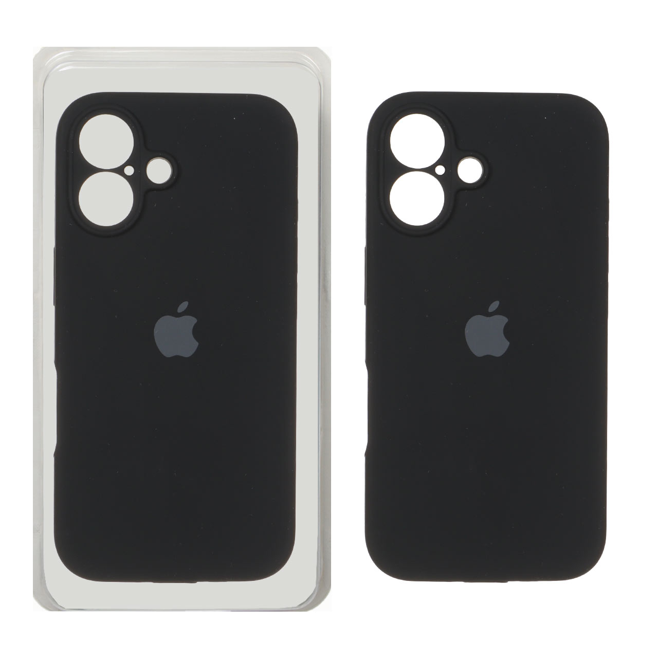 قاب سیلیکونی پاک کنی محافظ لنزدار اورجینال Apple iPhone 16 - مشکی (پک دار) - NTC